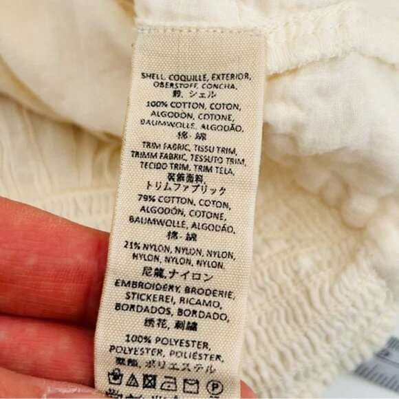 FREE PEOPLE Boho My Girl Blouse Sunflower Ivory Beige Size XS NWT - Picture 3 of 7